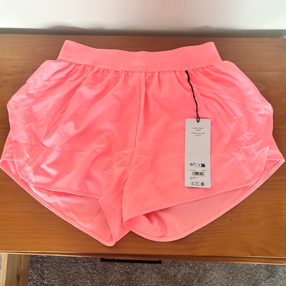 ALO Neon Bubblegum Match Point Shorts